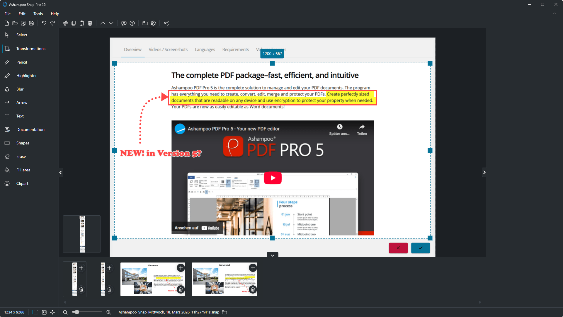 Ashampoo® Snap Pro 26 - Screenshot