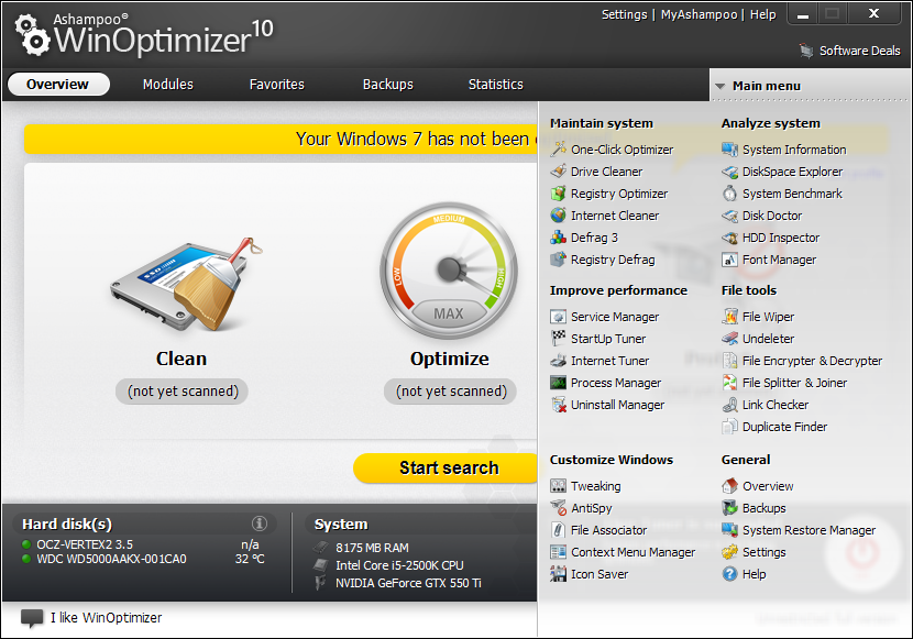 Ashampoo WinOptimizer 26.00.13 for mac instal free