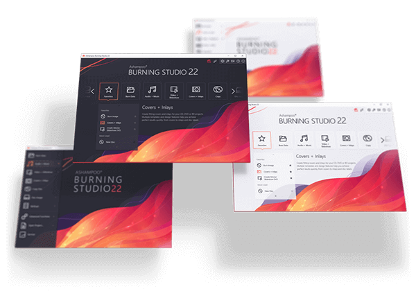 Interface utilisateur graphique d'Ashampoo® Burning Studio 22