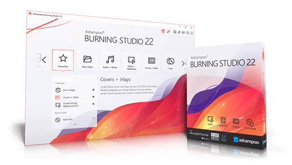 Ashampoo® Burning Studio 22 Boxshot & Screenshot