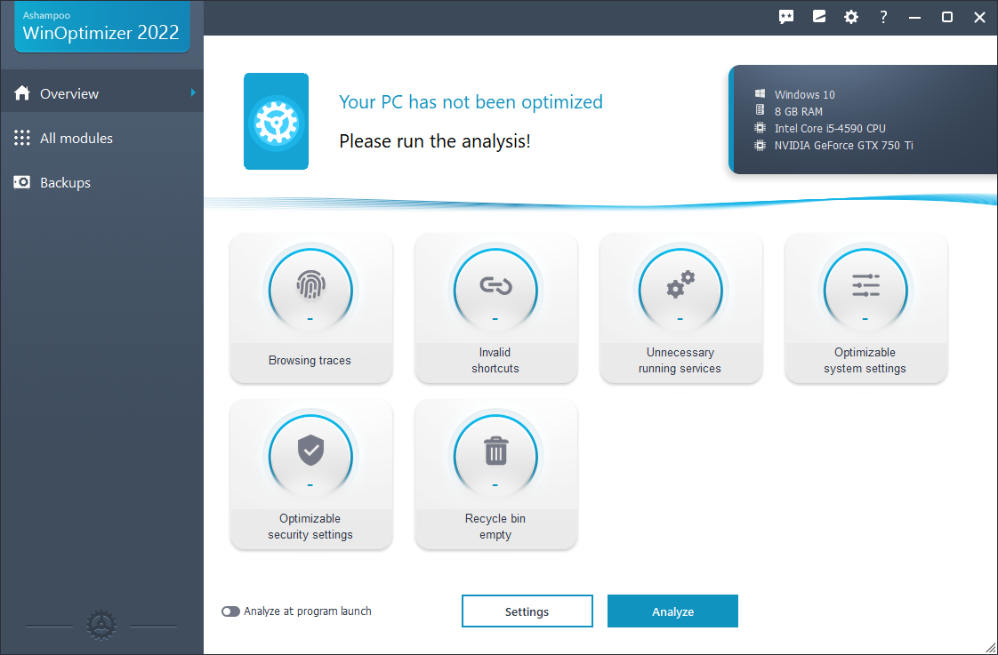 Ashampoo WinOptimizer 1