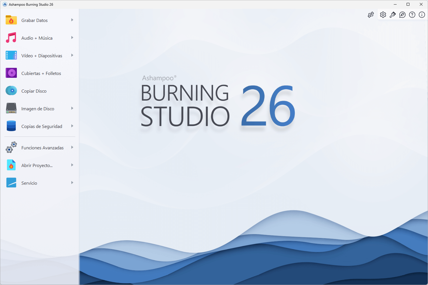 Ashampoo® Burning Studio 26 - Menu left