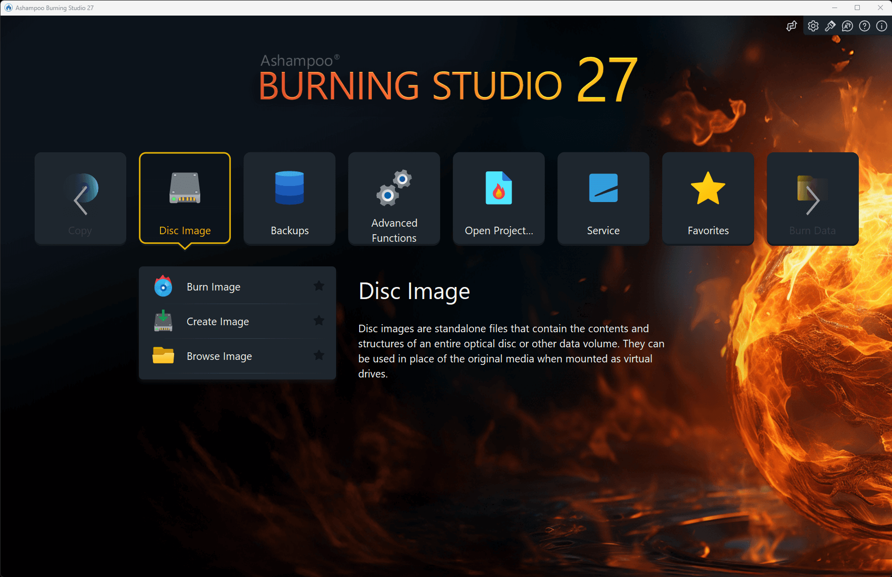 Ashampoo® Burning Studio 27 - Disk images