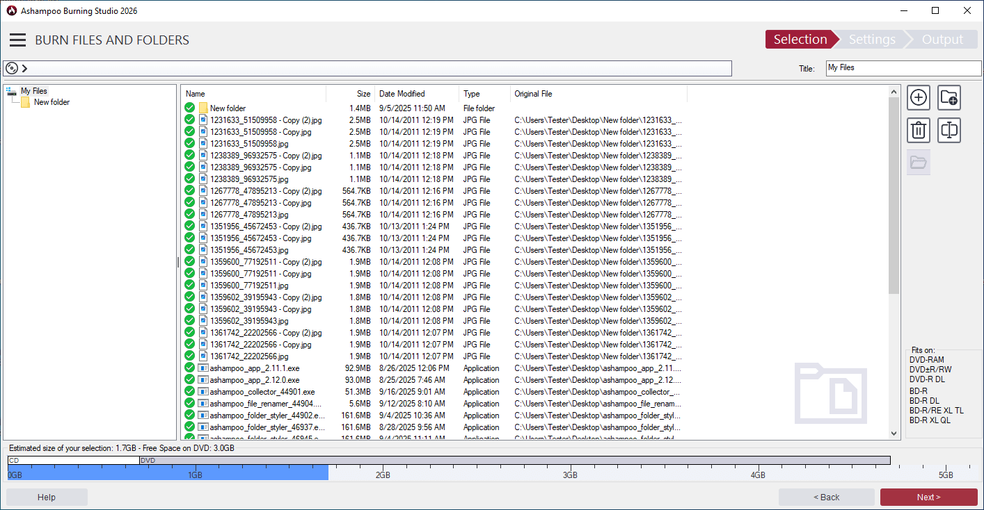 Ashampoo® Burning Studio 2026 - Burn files