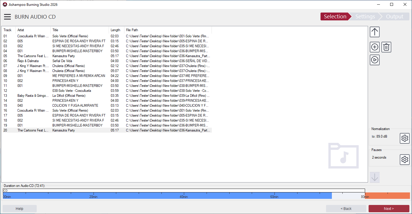 Ashampoo® Burning Studio 2026 - Burn Audio