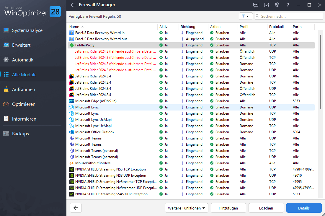 WinOptimizer 28 - Alle Module 