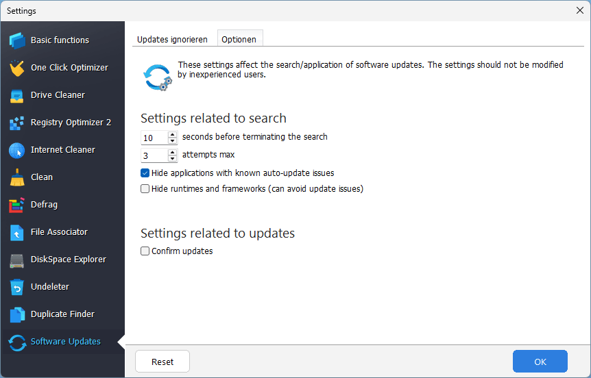 Ashampoo® WinOptimizer Pro 29 - Software Updater