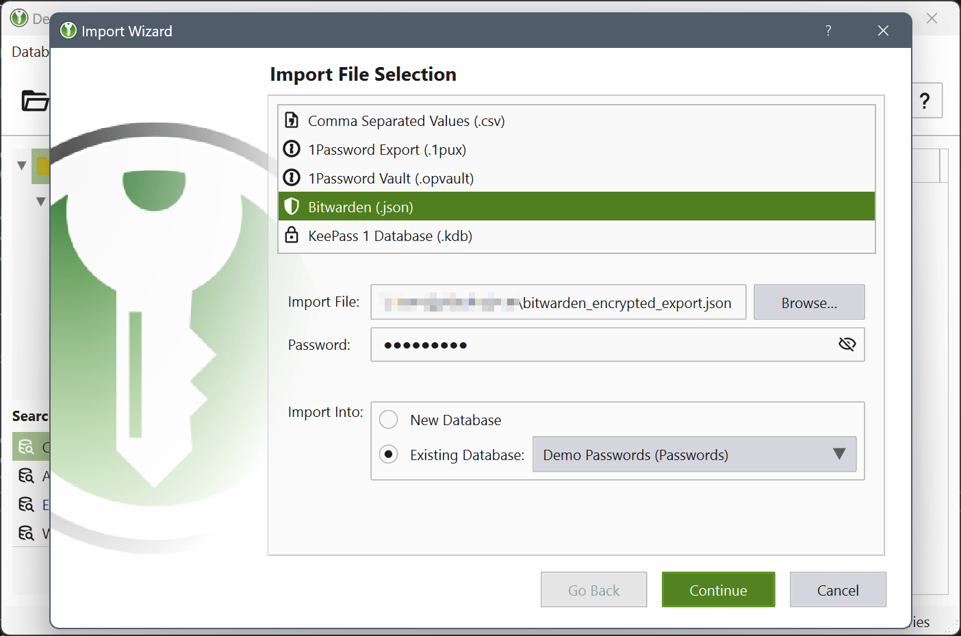 KeePassXC - Import