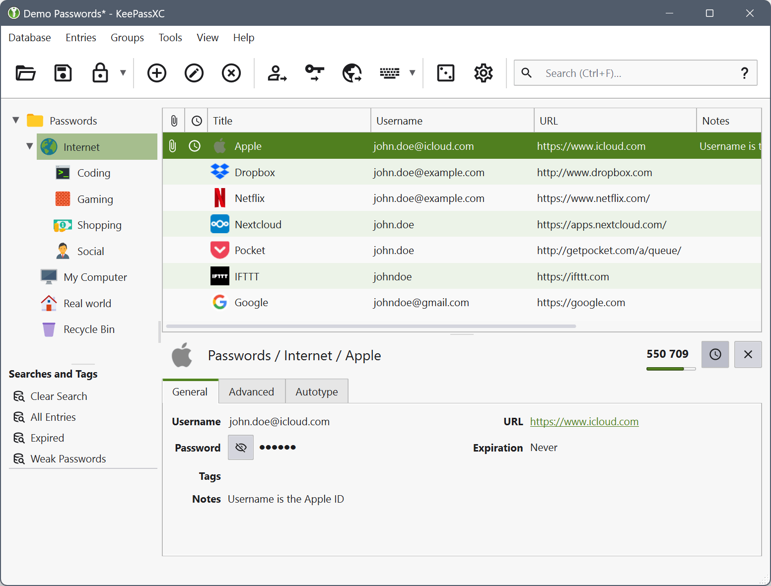 KeePassXC - Database