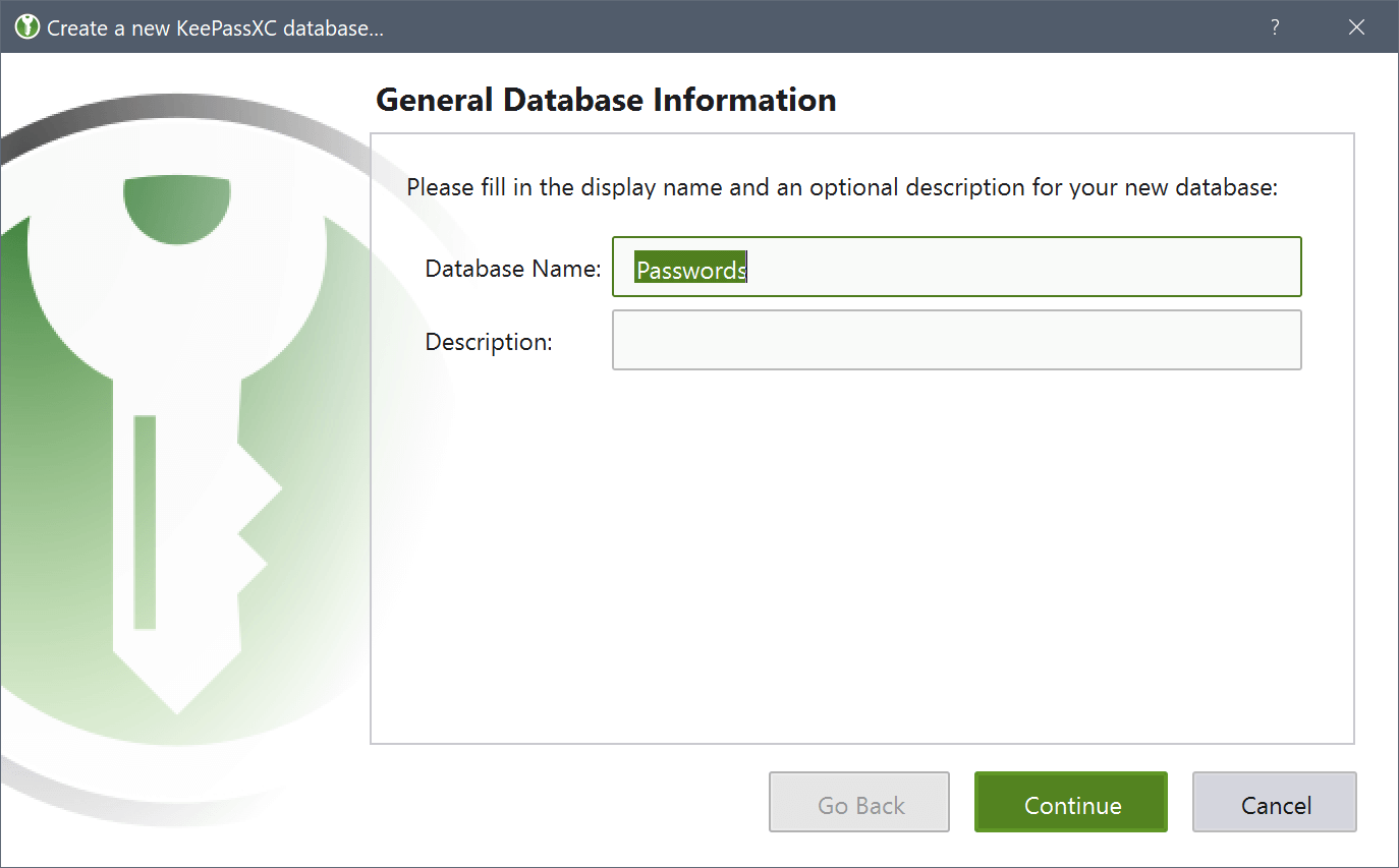 KeePassXC - New