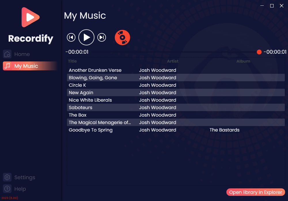 Recordify 2023 - My music