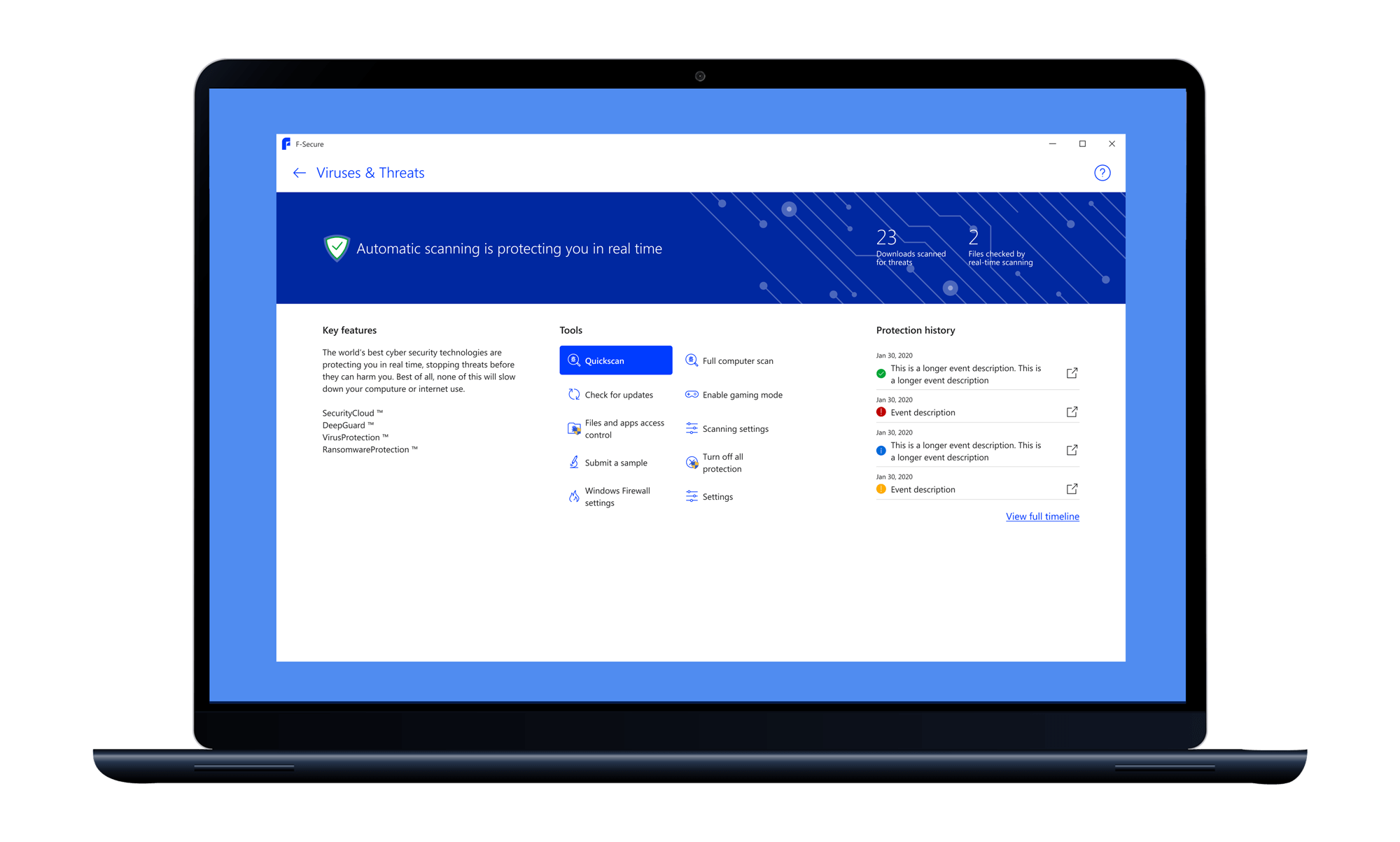 F-Secure - Internet-Security - Scan view