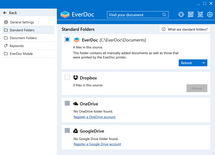 EverDoc - Standard folders