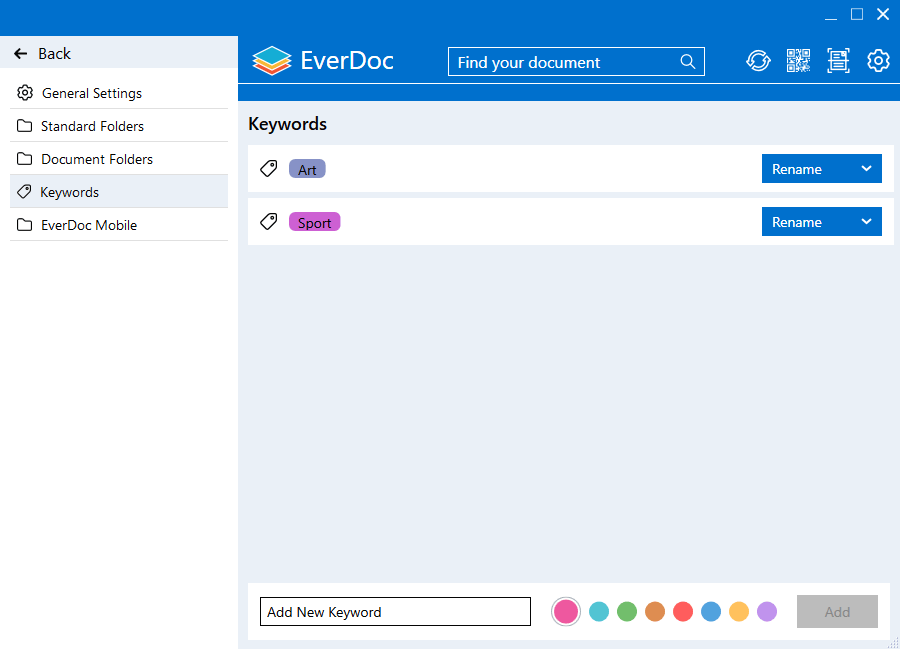 EverDoc - Keywords 