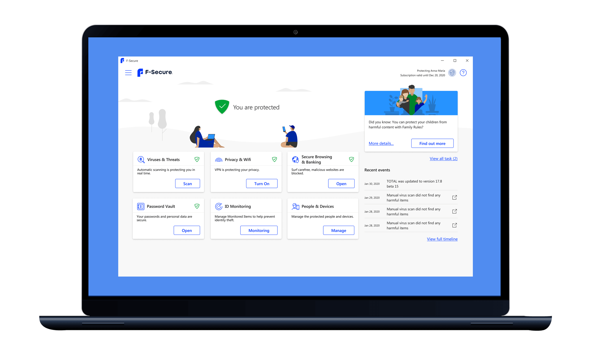 F-Secure Total - Main view