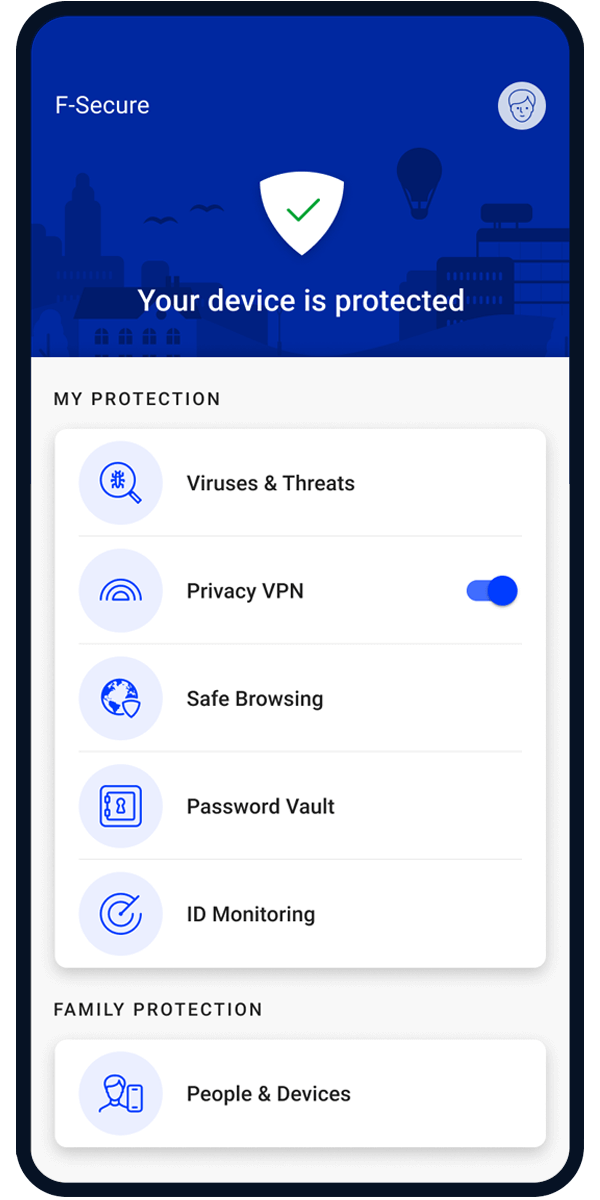 F-Secure Total - Main view phone
