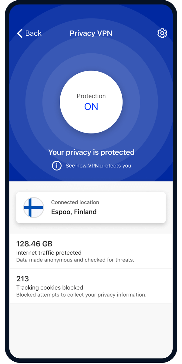 F-Secure Total - VPN - view phone 