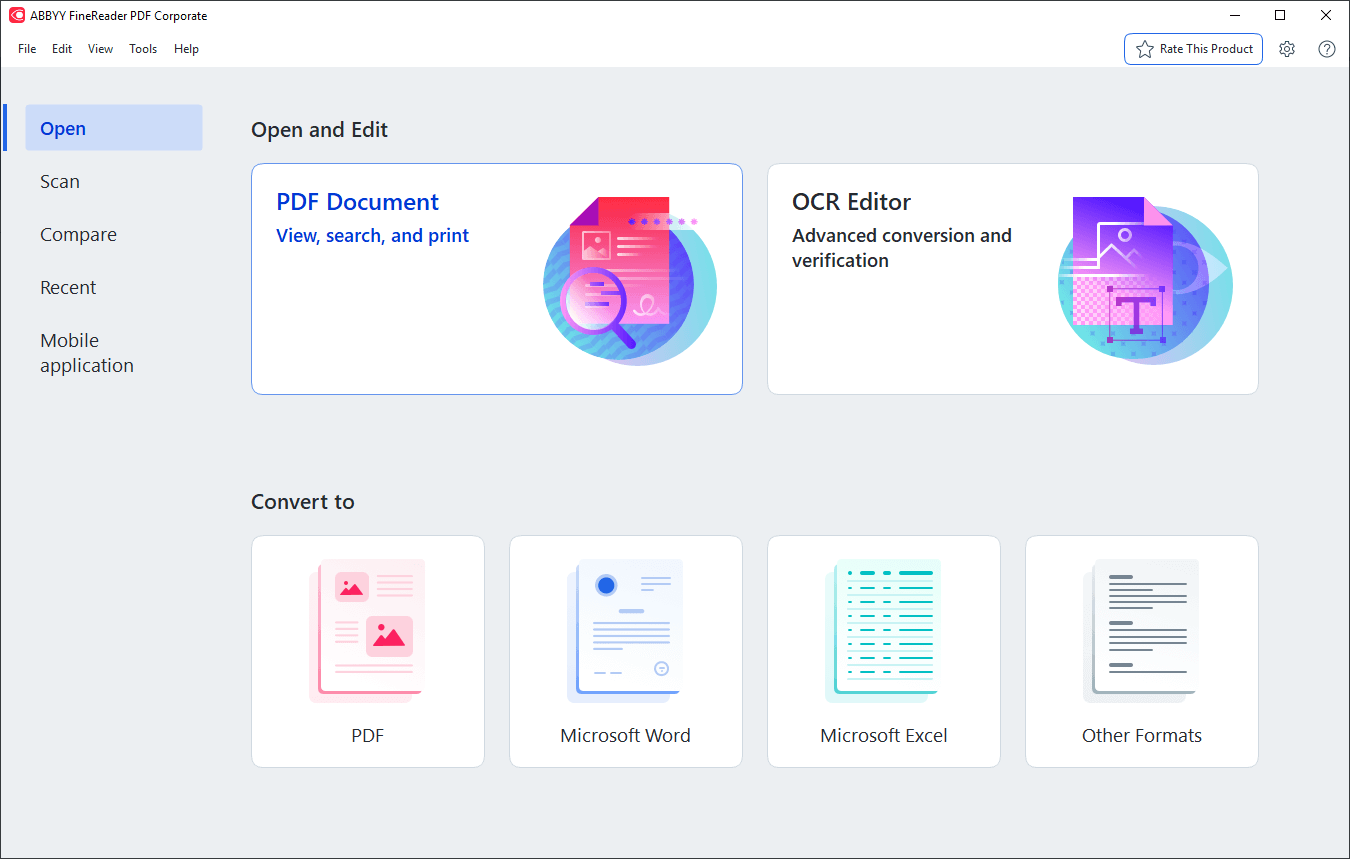 FineReader PDF 16 - Main window