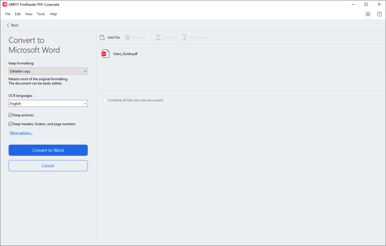 FineReader PDF 16 - Convert PDF to word