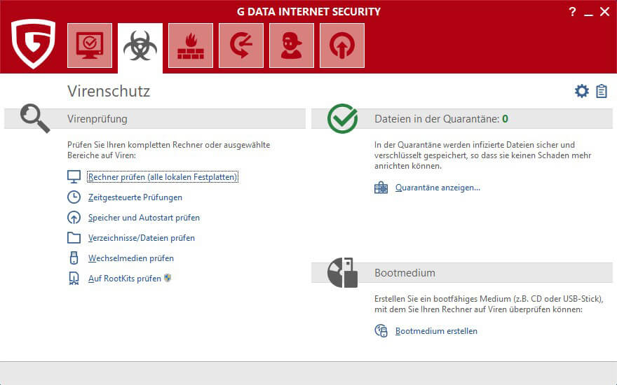 GData Internet Security Windows - Virenschutz