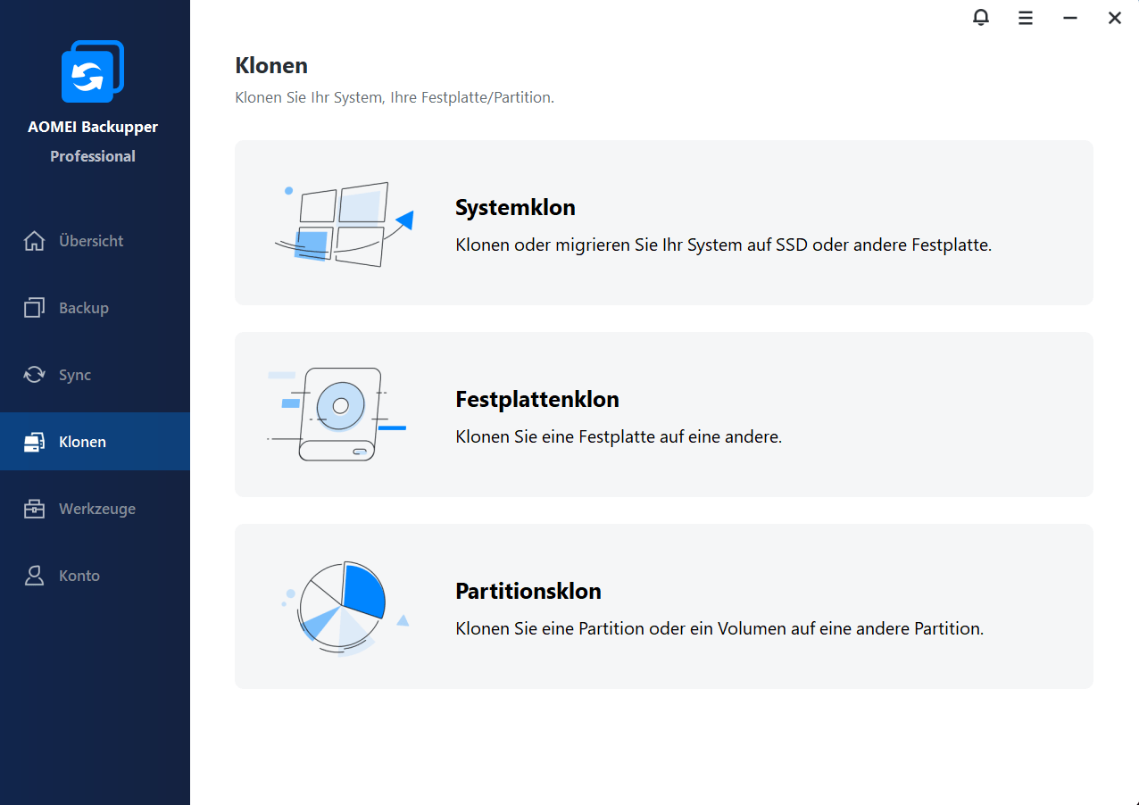 AOMEI Backupper Professional - Klonen