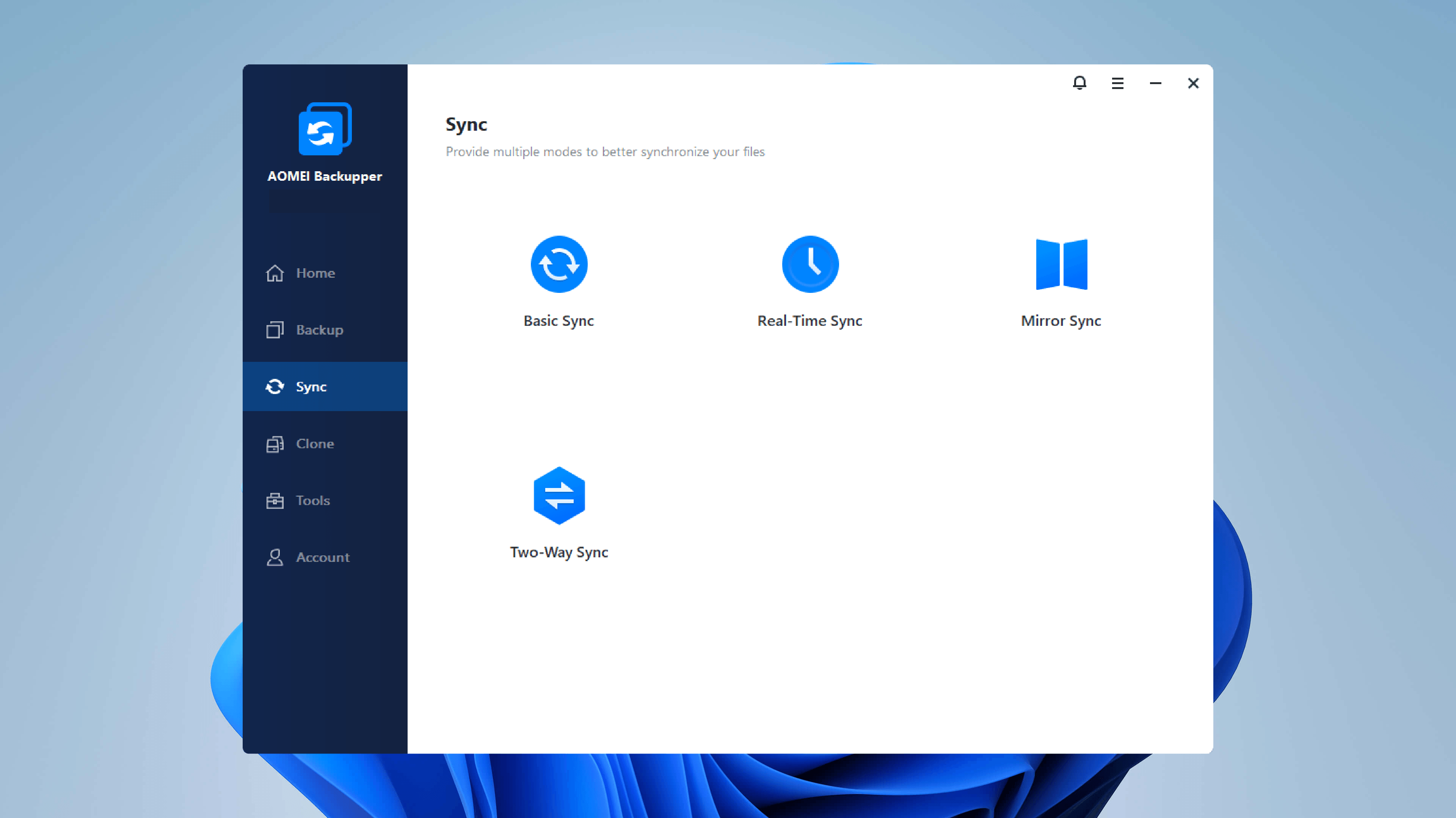 AOMEI Backupper Professional - Sync