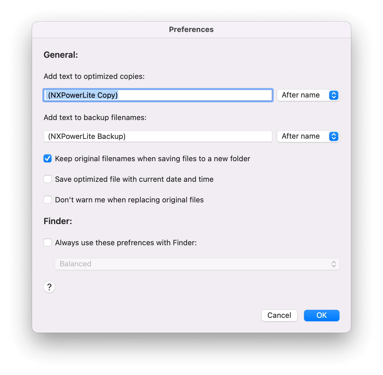 NXPowerLite - Example MAC