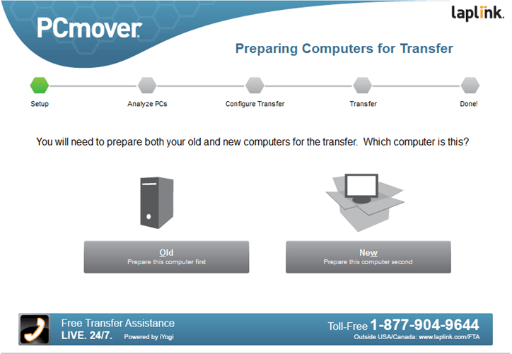 PC Mover Professional - Preparing
