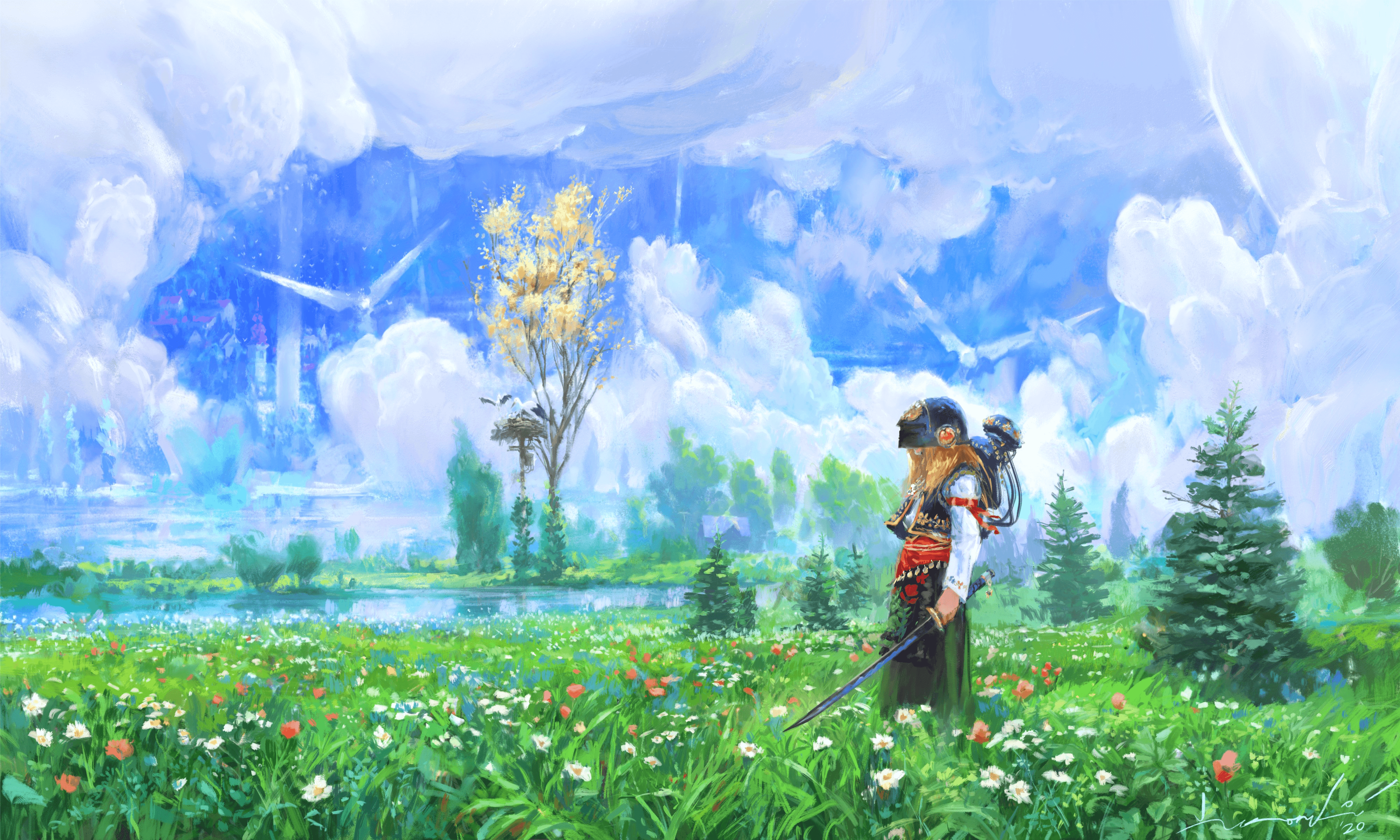 Artrage Vitae - Flower Field Painting Example