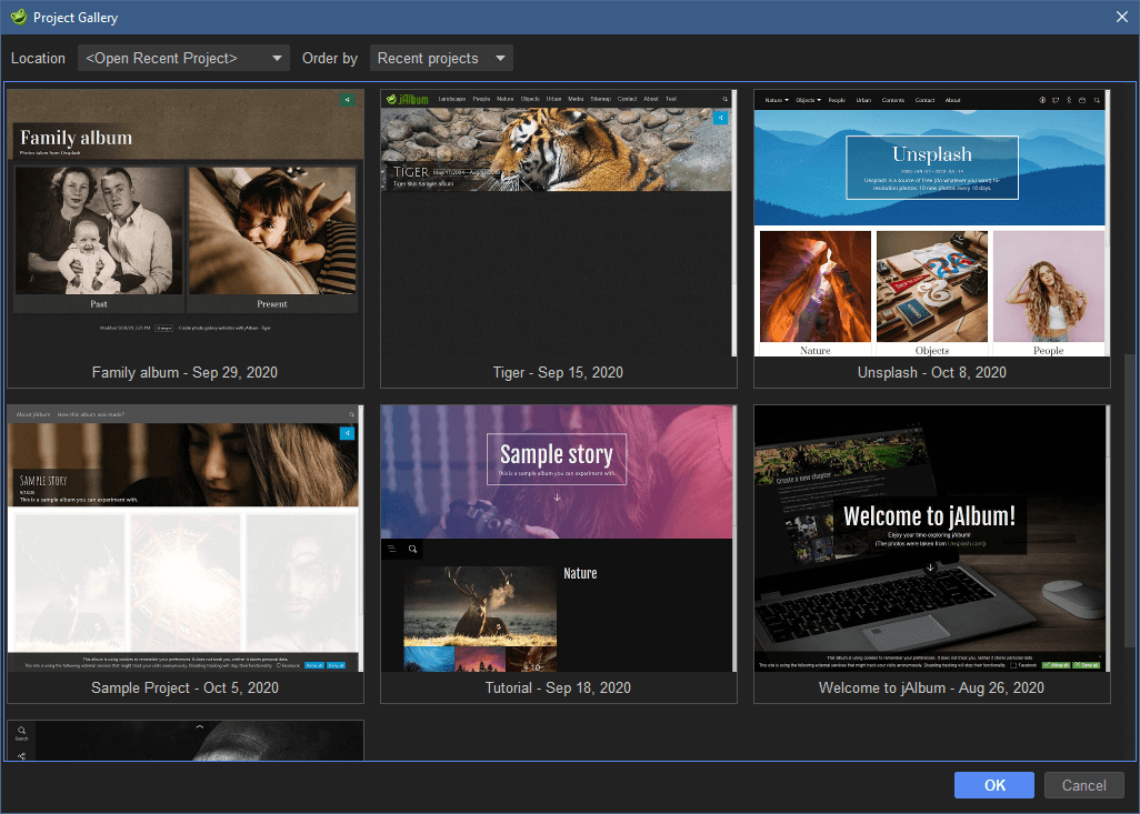 jAlbum PRO - Project gallery