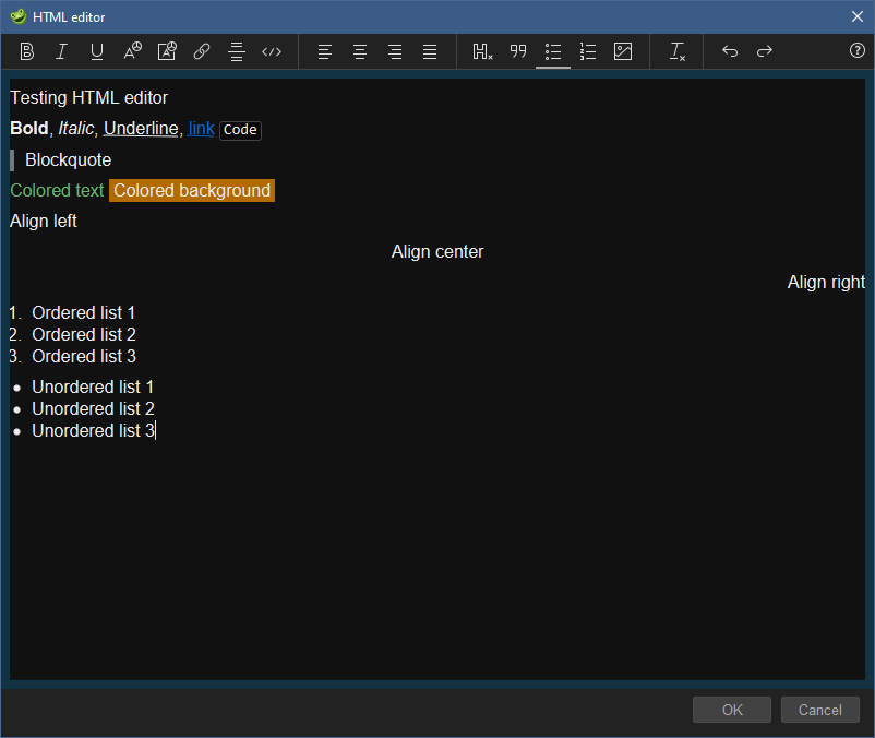jAlbum PRO - Html editor