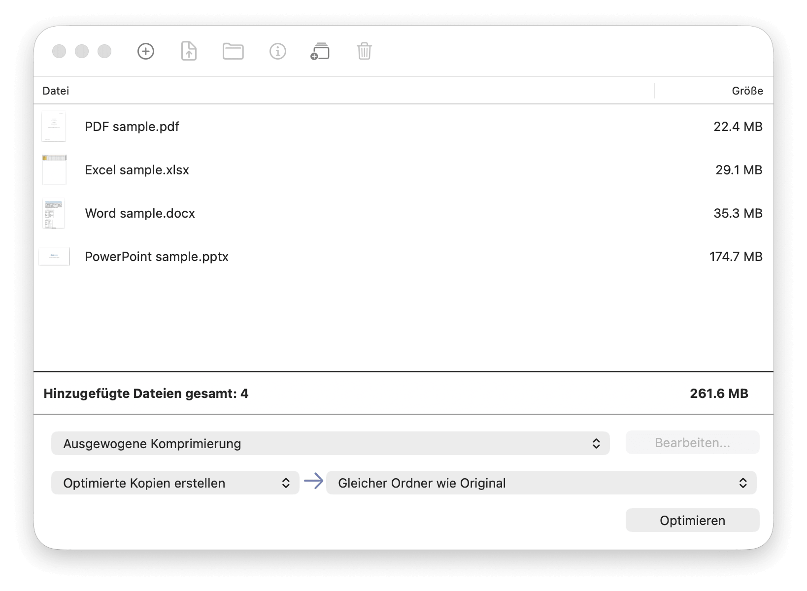 NXPowerLite 11 - Beispielbild Mac Resultate