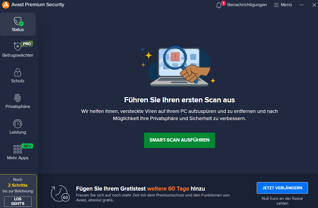 Avast Premium Security - Start