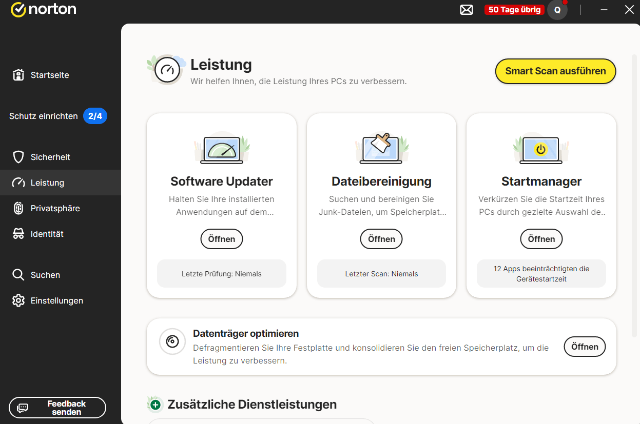 Norton 360 Standard - Leistung