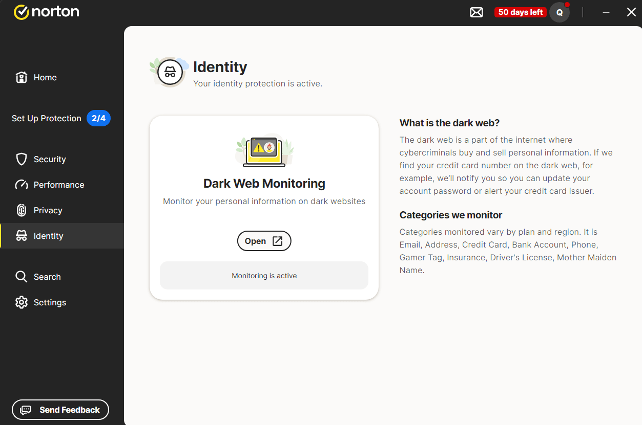Norton 360 Standard - Identity