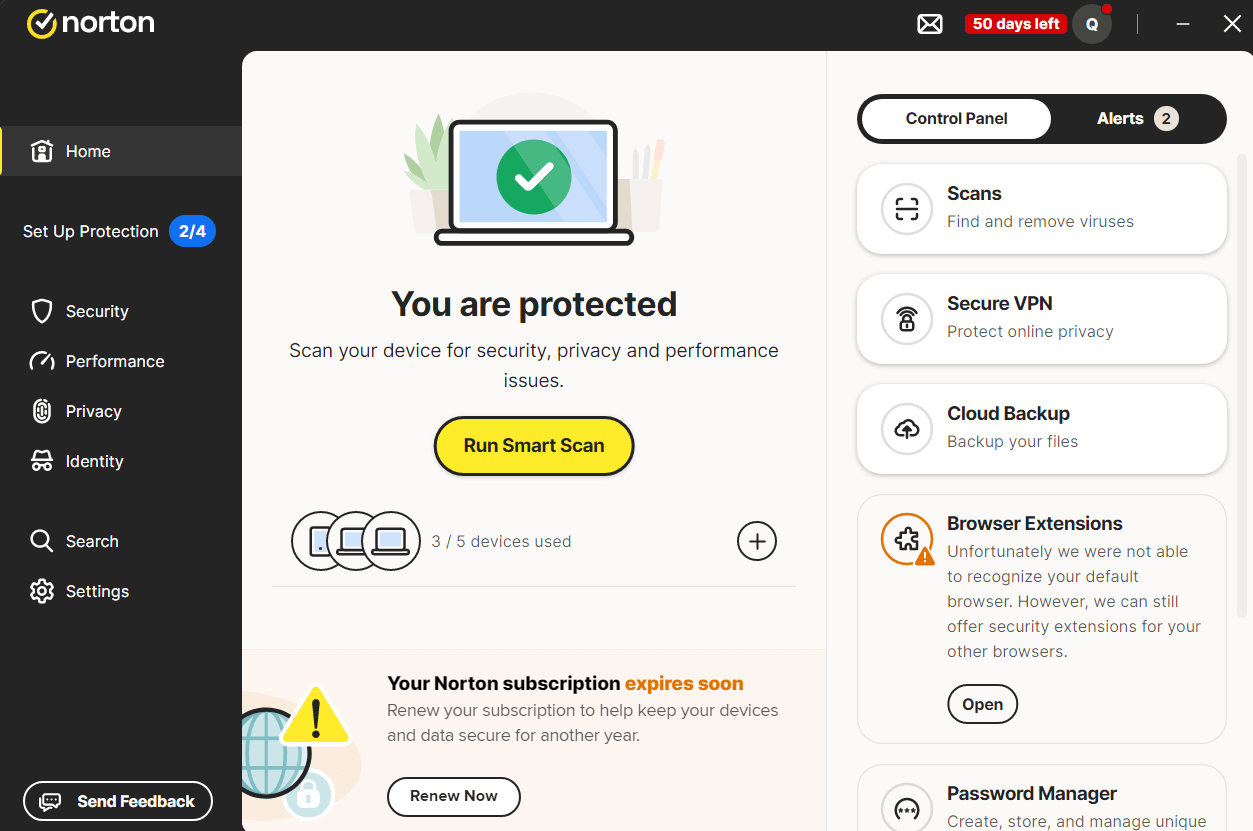 Norton 360 Standard - Start