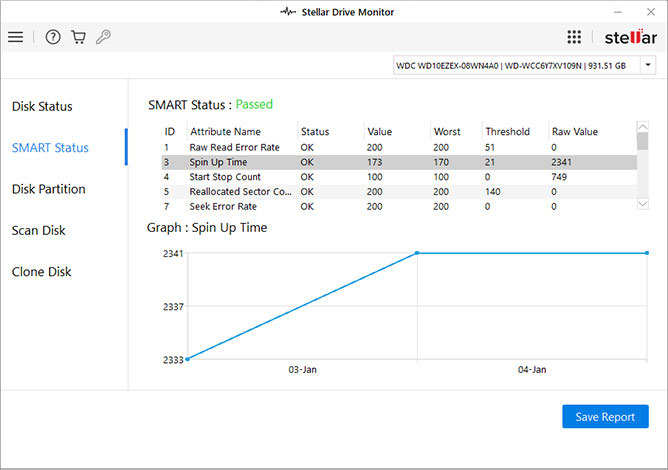 Stellar Drive Monitor - Features