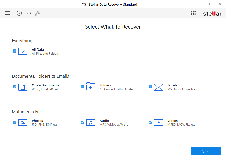 Stellar Data Recovery - Select 