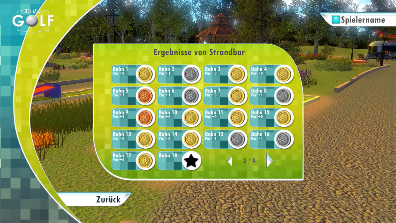 3D MiniGolf - Auswertung