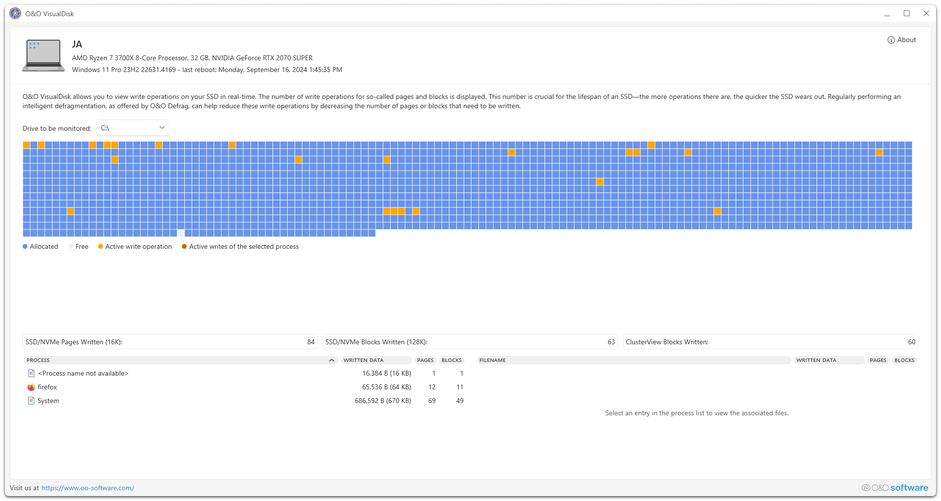 O&O Defrag 29 Professional - Visual Disk 