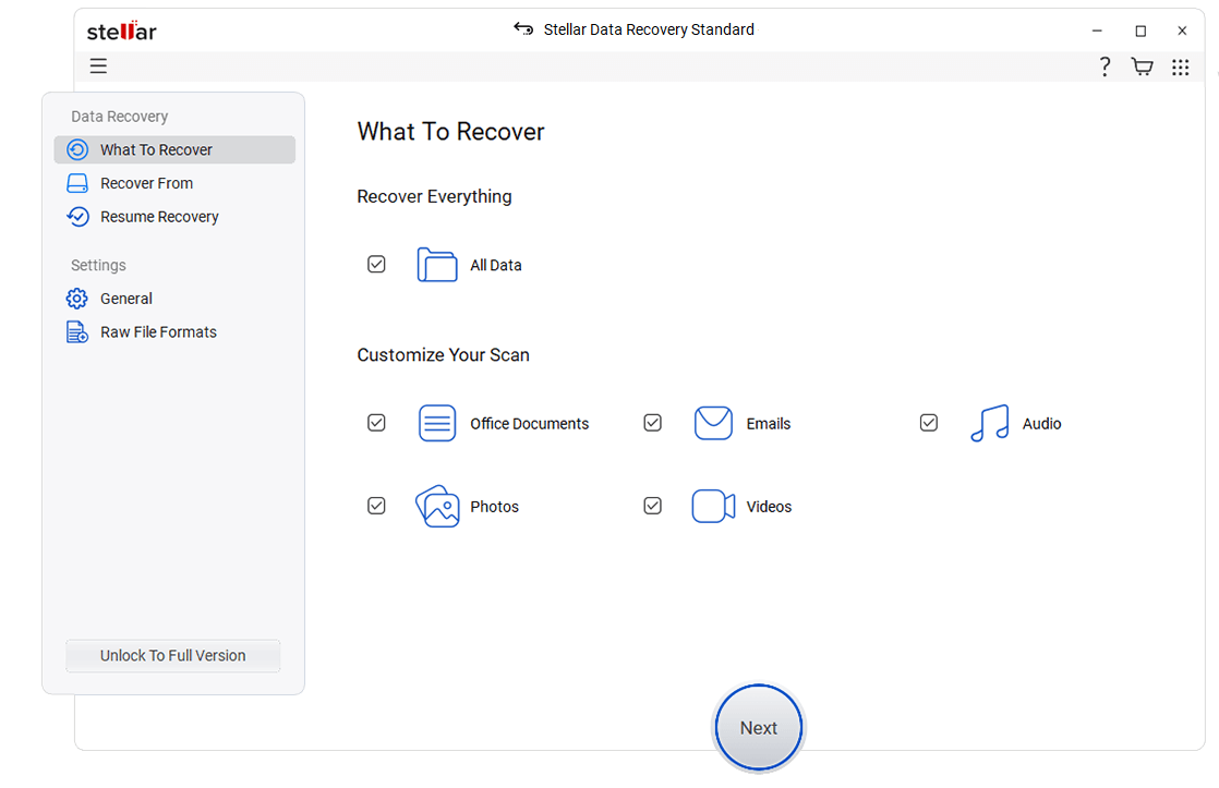 Data Recovery 12 - Recover