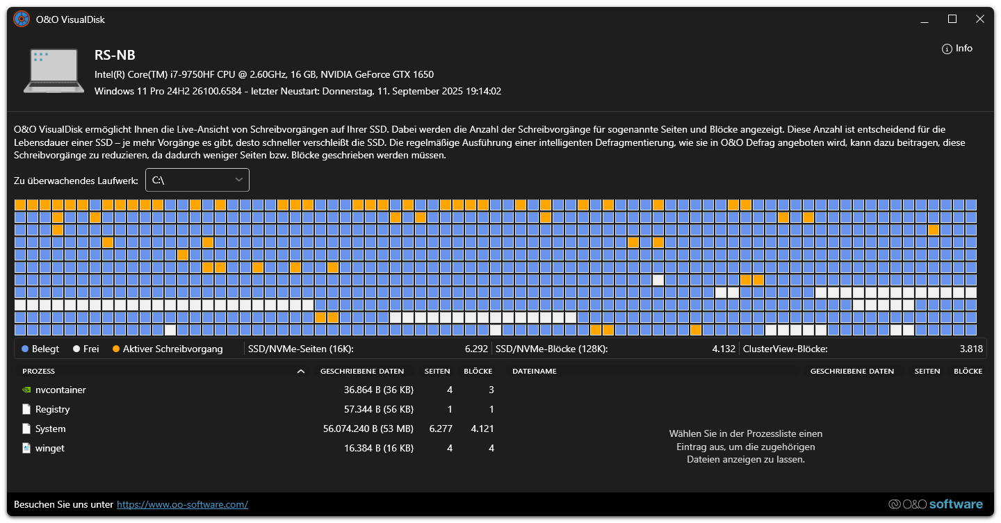 O&O Defrag 30 Professional - Dark