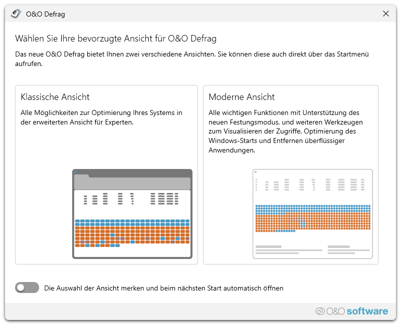 O&O Defrag 30 Professional - Ansicht