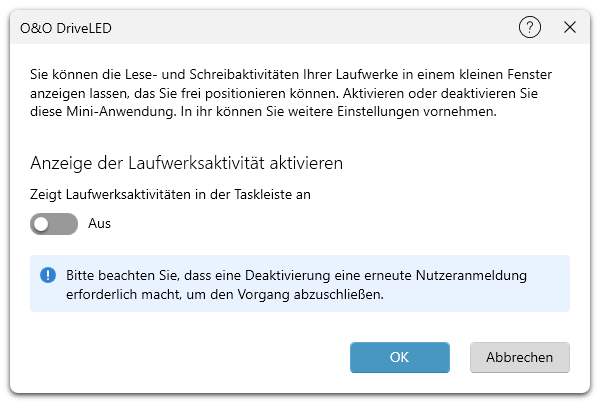 O&O Defrag 30 Professional - Drive LED