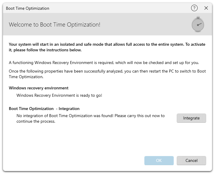 O&O Defrag 30 Professional - Boot time