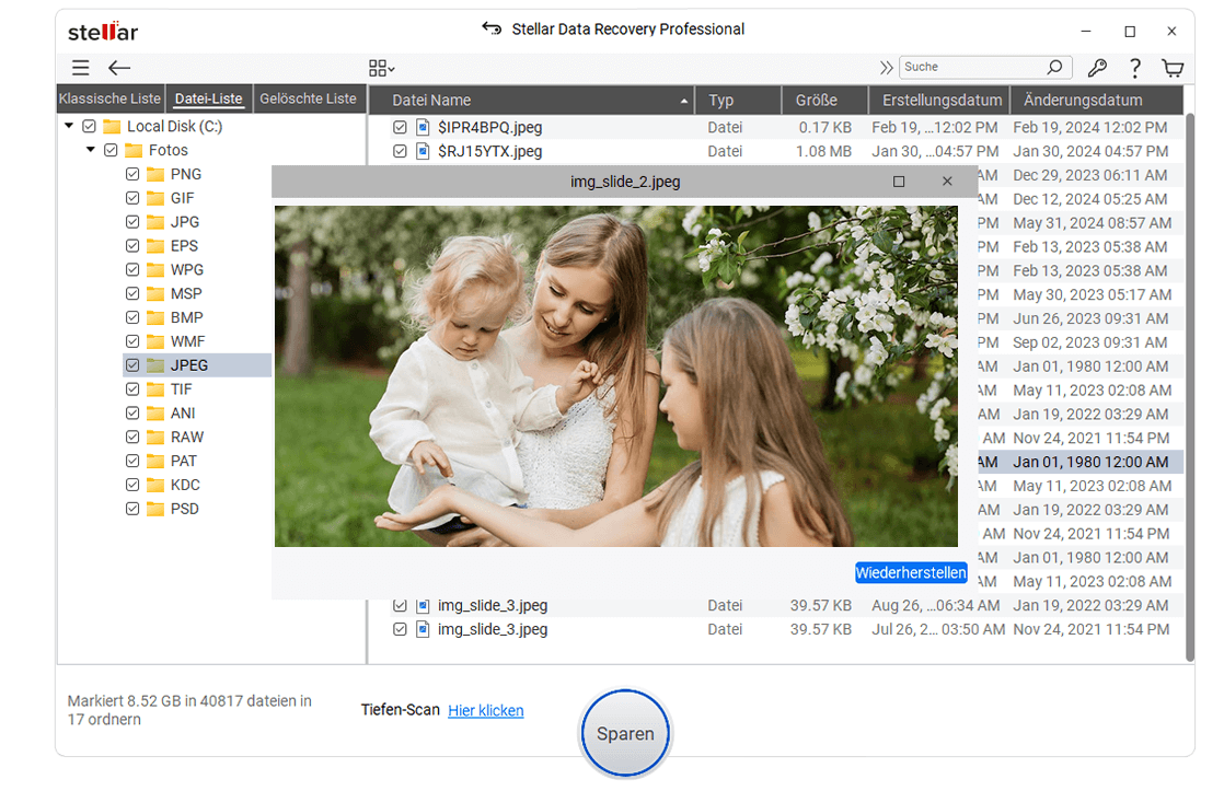 Data Recovery 12 Professional - Auswahl
