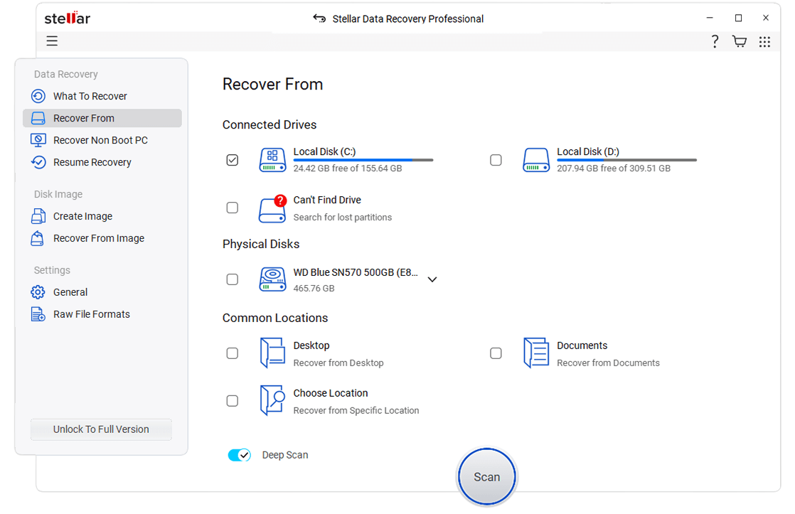 Data Recovery 12 Professional - Recover from