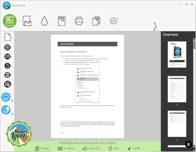 Abelssoft CleverPrint 2024 - Overview 