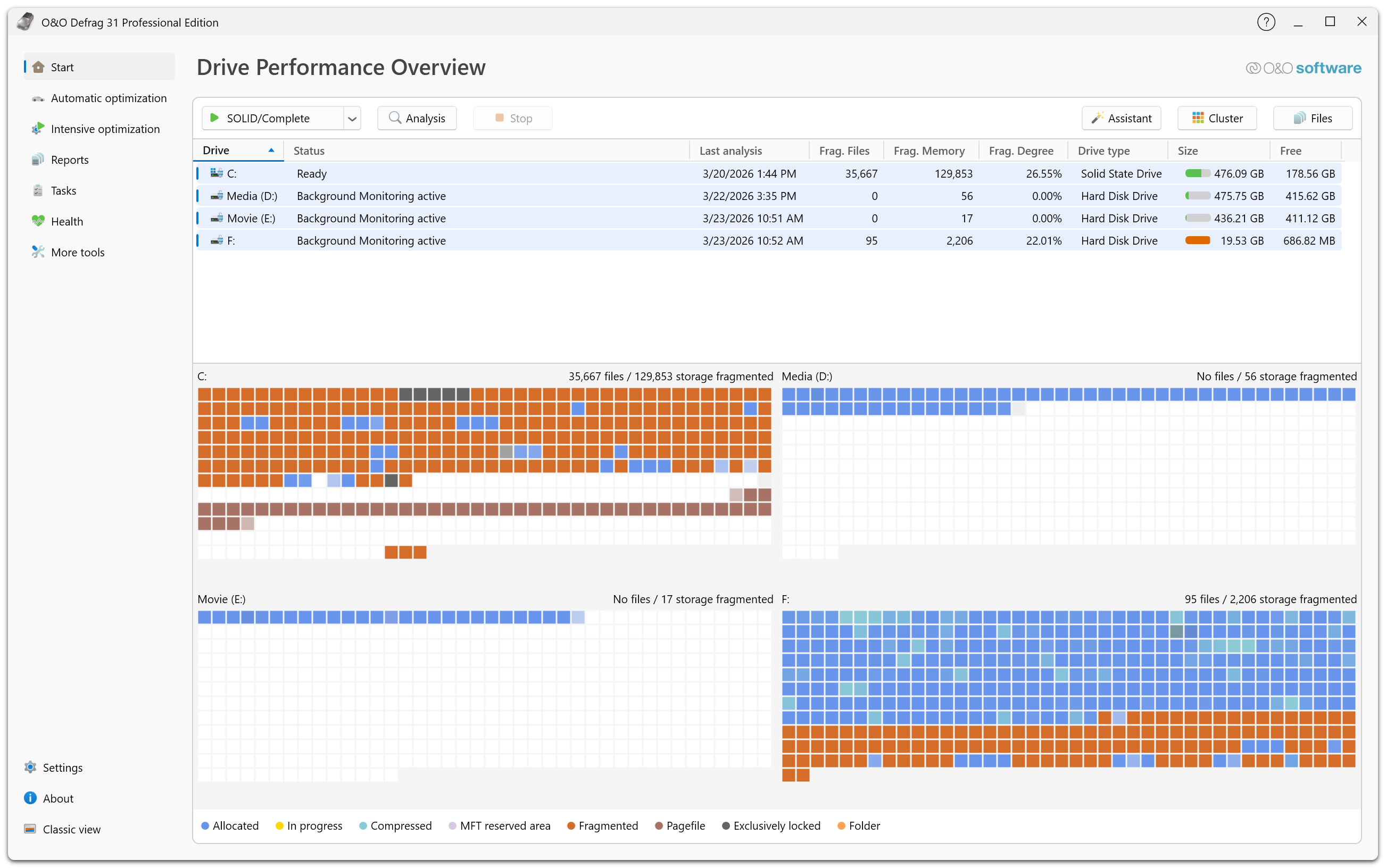 O&O Defrag 31 Professional Edition - Overview 2