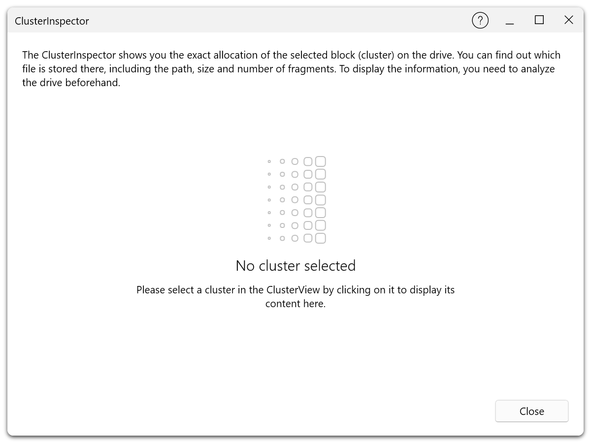 O&O Defrag 31 Professional Edition - Cluster
